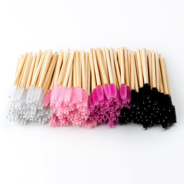 Bamboo rod eyelashes brush (Wholesale) - Swaniyalashes