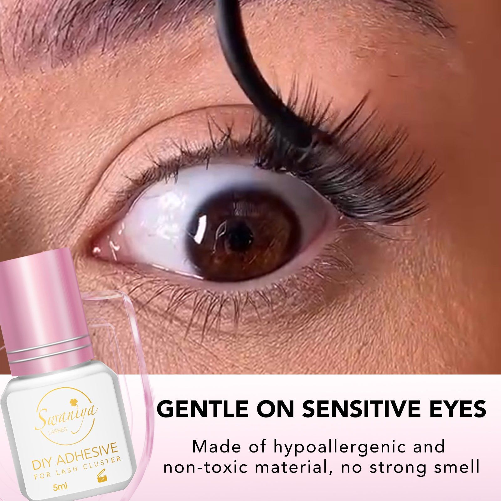 DIY Cluster Lashes and Adhesive Swaniyalashes DIY Cluster Lashes and